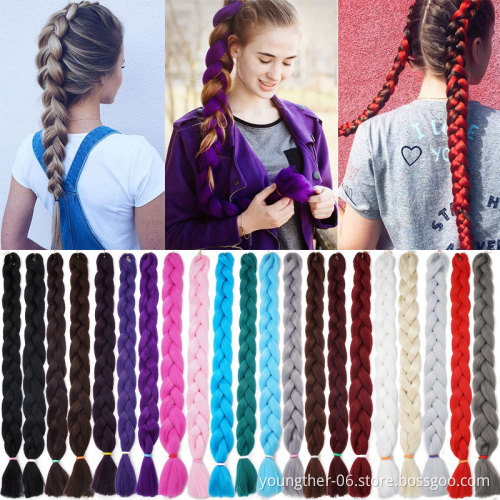 82 Inch 165g Braiding Hair Xpression Jumbo Ombre Stretched Synthetic Hair Extensions Synthetic For Women Braiding Hair
